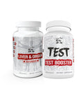 5% Nutrition 2-Stack | Liver & Organ Defender + Test Booster | Liver, Kidney, & Heart Support + Testosterone, Muscle Builder, Male Vitality, Energy & Stamina