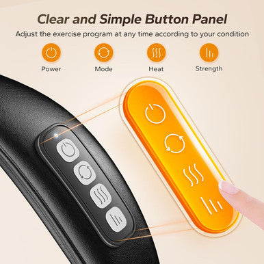 Merach Neck Massager For Pain Relief Deep Tissue, Shiatsu Neck And Shoulder Massager With Heat, Cordless Back Massager For Home, Office, Car Use, Gifts For Men And Women