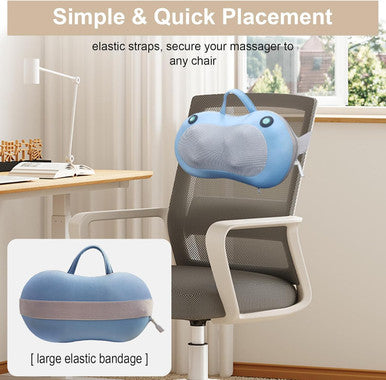 Gifts For Women - Neck Massager For Deep Tissue,Shiatsu Back And Neck Massager Deep Tissue With Heat,Electric Massage Pillow,White Elephant Gifts For Adults(Blue)