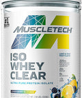 Whey Protein Powder | MuscleTech Clear Whey Protein Isolate | Whey Isolate Protein Powder for Women & Men | Clear Protein Drink | 22g of Protein, 90 Calories | Lemon Berry Blizzard, 1.1lb(19 Servings)
