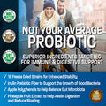 Bronson Probiotic 50 Billion CFU + Prebiotic with Apple Polyphenols & Pineapple Extract for Women & Men Non-GMO, 60 Vegetarian Capsules