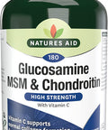 Natures Aid Glucosamine MSM and Chondroitin with Vitamin C 180 Tablets