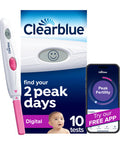 Clearblue Advanced Digital Ovulation Test, Predictor Kit, featuring Advanced Ovulation Tests with digital results, 10 ovulation tests