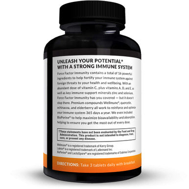 Force Factor Immunity, Immune Support Booster with Elderberry and 1000mg of Vitamin C, Plus Vitamin D, Zinc, Probiotics, Antioxidants, and Echinacea for Immune Health Defense, 90 Count (Pack of 3)