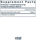 Vital Nutrients Slippery Elm Bark Powder | Herbal Leaky Gut Support | Vegan Gastrointestinal Support for Regular Bowel Movements | Gluten Dairy Soy | Non-GMO | 2500mg