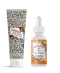 LilyAna Naturals Charcoal Face Scrub 3 Oz and Vitamin C Serum 1 Oz Bundle AntiAging Facial Exfoliator and Face Serum with Hyaluronic Acid and Vitamin E Anti Aging Serum for Women and Men