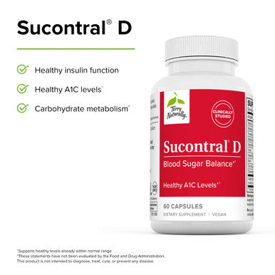 Terry ly Sucontral D - 60 Capsules, Pack of 2 - 100 mg Hintonia Latiflora - Supports Carbohydrate Metabolism - Non-GMO, - 120 Total Servings