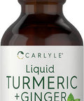 Carlyle Liquid Turmeric And Ginger Supplement | 2 Fl Oz | With Black Pepper | Vegan, Non-Gmo, Gluten Free