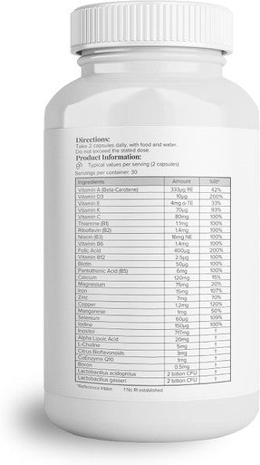 Hey Nutrition Pregnancy Complex Supplement - Suitable for Vegetarians & Vegans - Folic Acid L-Choline Iodine SynBalance EnjoyMum - Mum & Baby Support - UK Manufactured - Non-GMO - 60 Capsules