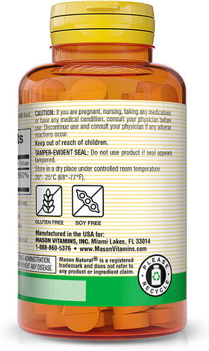 Mason Natural Vitamin C 500 mg - Supports Healthy Immune System, Antioxidant and Essential Nutrient, 100 Tablets (Pack of 3)