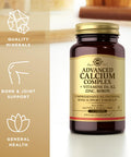 Solgar Advanced Calcium Complex - 120 Tablets Pack Of 2 - With Zinc Boron Vitamins D3 & K2 - Non-Gmo Gluten Free Dairy Free - 60 Total Servings