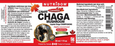 Nutridom Liquid Chaga mushroom (1x30ml bottle)