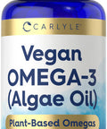 Carlyle Vegan Omega 3 Supplement | 60 Softgels | Plant Based | Non-Gmo & Gluten Free | From Algae Oil