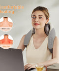 Mekk Shiatsu Neck Massager With Heat, Cordless Deep Tissue 4D Expert Kneading Massage Pillow For Neck, Back, Shoulder, Traps, Back And Leg Pain Relief, Gifts For Men Women Mom Dad