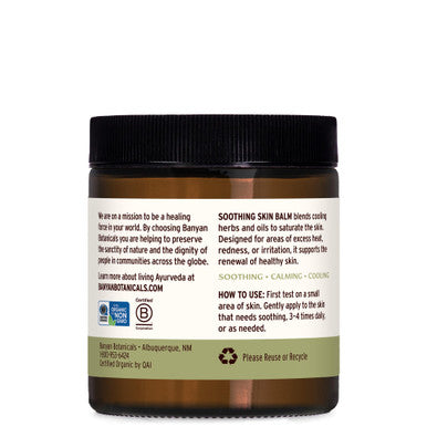 Banyan Botanicals Soothing Skin Balm Organic Herbal Skin Care Salve With Neem Leaf And Vetiver Cooling And Soothing Balm For Natural Skin Health 4 Oz Non Gmo Sustainably Sourced Petroleum Free