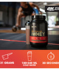 Optimum Nutrition Gold Standard Whey Muscle Building And Recovery Protein Powder With Naturally Occurring Glutamine And Amino Acids Extreme Milk Chocolate 71 Servings 2.27 Kg Packaging May Vary