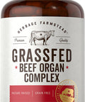 Grassfed Beef Organs 3250mg | 200 Quick Release Capsules | Desiccated Liver, Kidney, Pancreas, Heart, Spleen Supplement | Non-GMO, Gluten Free | by Herbage Farmstead