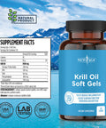 Antarctic Krill Oil 1000mg with Astaxanthin - 2 Pack - 120 Caps Omega 3 6 9 - EPA DHA - 100% Purified, Mercury Free and Wild Caught - Non GMO - Gluten Free - Pure Krill Oil by New Age