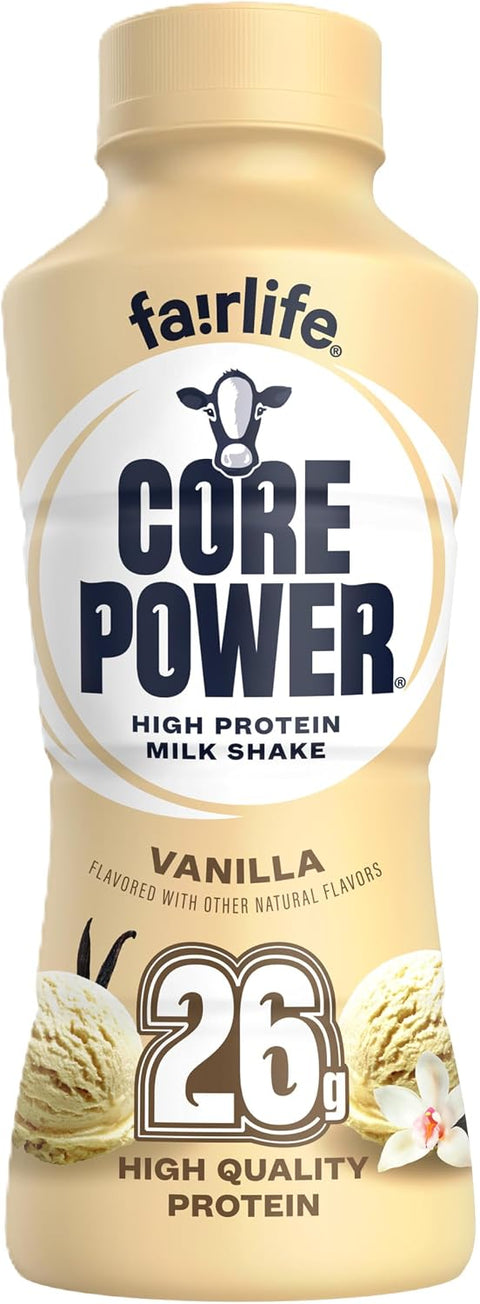 Core Power Protein Shake, Chocolate, 26g Bottle, 14oz, 12 Pack