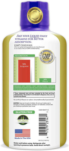 Liquid Beauty | Maximum Strength Hair, Skin & Nails Vitamin | 12,500mcg Biotin, Collagen, Bamboo, DHT Blocker & More| Fast Hair Growth, Less Hair Loss + Healthier Skin & Nails- 98% Absorption, 32 Serv