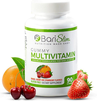 Barislim Bariatric Chewable Multivitamin Gummies - Specially Formulated Gummy Vitamin For Patients After Weight Loss Surgery - Easy To Digest & Great Tasting Fruit Flavors 90 Fruit Chews