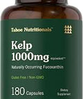 Tahoe Nutritionals Kelp Supplement Capsules 1000mg 180 Count NonGMO and Gluten Extract