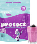 Organifi Kids: Protect - Everyday Immune Support For Kids With Elderberry, Acerola Cherry And Zinc - Berry Flavored Immunity Powder - Plant-Based, Vegan, And No Gluten, Dairy Or Soy - 15 Servings