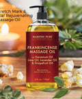 Majestic Pure Lavender Massage Oil, Sore Muscle Massage Oil, Frankincense Massage Oil, and Cellulite Massage Oil Bundle 8 fl oz Each