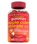 Organic Apple Cider Vinegar Gummies (60 Gummies) - ACV Gummies with The Mother, Supports Healthy Digestion & Provides Antioxidant-Like Support, Crisp Apple Flavor