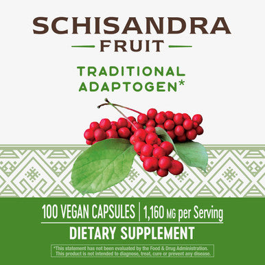 Nature's Way Schizandra Capsules, Fruit, 100 Count (Pack of 2)