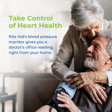 Rite Aid Deluxe Automatic Blood Pressure Cuff Arm Monitor | Digital Blood Pressure Monitor For Upper Arm With Extra Large Display