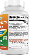 Best Naturals Magnesium Citrate (Citrato de Magnesio) 400mg 250 Tablets (400 mg of Elemental Magnesium per 2 Tablets) (1)