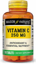 Mason Natural Vitamin C 250 mg (as Ascorbic Acid) - Supports Healthy Immune System, Antioxidant and Essential Nutrient, 100 Tablets