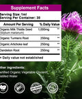 Alliwise Liver Health Support Liquid, 1000Mg Milk Thistle 80% Silymarin Extract & 250Mg Dandelion Root Extract, Liver Cleanse Detox & Repair Fatty Liver Formula, Vegan, Non-Gmo And All-Natural