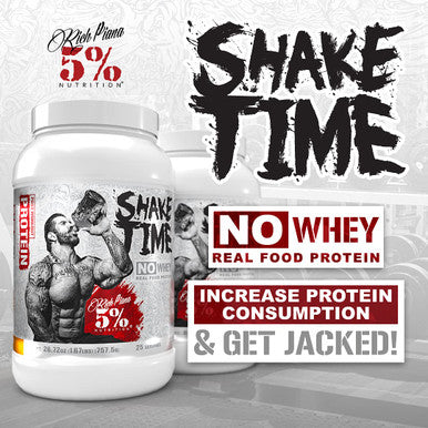 Rich Piana 5% Nutrition Shake Time | No-Whey 26G Animal Based Protein Drink | Grass-Fed Beef, Chicken, Egg | No , Dairy, or Soy (Vanilla Cinnamon)