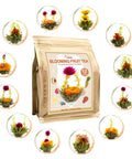 Fullchea - Blooming Flowering Tea 12 Unique Varieties - Flowering Tea in 12 Delicious Fruit Flavors - For Tea Lovers Christmas Anniversary Valentine Birthday