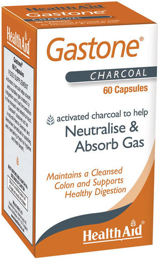 HealthAid Gastone, 300 mg, (Activated Coconut Charcoal) 60 Capsules.