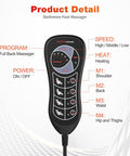 Back Massager With Heat For Pain Relief, Back Massage Chair Pad, Chair Massager For Full Body Massage, Deep Tissue Vibration Massager With 2 Adapters, Chair Massage For Office And Recliner