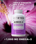 Viteyes AREDS 2 Omega3 Macular Health Formula Softgels Triple Strength Omega3 650 mg EPA 350 mg DHA Eye Health Vitamin for Vision Protection 90 Softgels
