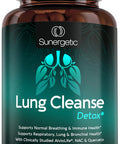 Sunergetic Premium Lung Support Supplement - Lung Cleanse & Detox Supplement With Mullein Leaf NAC Bromelain & Boswellia-Lung Health Formula for Respiratory Breathing & Bronchial Health-60 Capsules