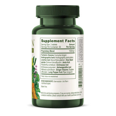 Banyan Botanicals Immune Strong Organic Supplement With Turmeric & Tulsi Ayurvedic Immune Formula That Supports The Body'S Natural Defenses* 90 Tablets Non-Gmo Sustainably Sourced Vegan