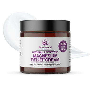 Benatural Essentials All Natural Magnesium Relief Cream 100g | Soothes Muscles & Improves Sleep | Made in The UK | pH Balanced