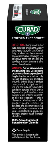 Curad Performance Series Ironman Fingertip and Knuckle Antibacterial Bandages Extreme Hold Adhesive Technology Fabric Bandages 20 Count (Pack of 1)