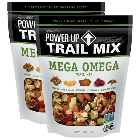 Power Up Premium Trail Mix - Protein Packed 14oz, No Added Sugar, Made Without Peanuts, Gluten Free, Vegan, Non-GMO