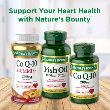 Nature's Bounty Coq10 Dietary Supplement Supports Heart Health 200Mg 80 Softgels