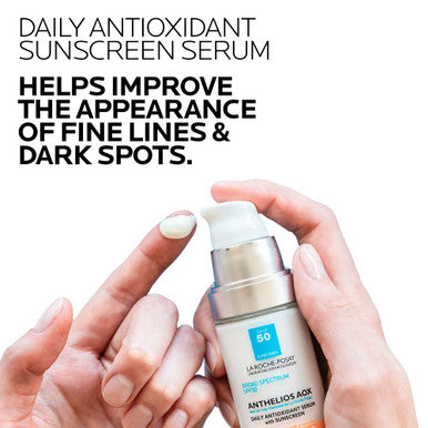 La Roche Posay Anthelios Aox Daily Antioxidant Serum With Spf Face Moisturizer With Sunscreen And Vitamin C & E Oil Free Face Sunscreen For Sensitive Skin Moisturizing Sun Protection