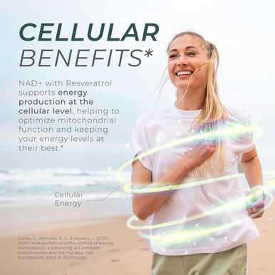 Neurogan Nad+ With Resveratrol Capsules 1:1 Ratio 1200 Mg - 90 Count Cellular Health, Immune Function, Energy Supplements, Promotes Healthy Aging Adenine Dinucleotide For Vitality