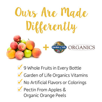 Garden of Life Organics Turmeric Inflammatory Response Gummy - 120 Real Fruit Gummies For Kids & Adults 50Mg Curcumin (95% Curcuminoids) No Added Sugar Organic Non-Gmo Vegan & Gluten Free