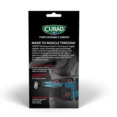 Curad Performance Series Ironman Back Support with Dual-Pulley System Universal Size 1 Count