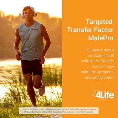 4Life Transfer Factor MalePro - Targeted Healthy Prostate Support with Saw Palmetto Lycopene Selenium and Kudzu - Supplement Supports Immune System and Urinary Tract Health - 90 Softgels